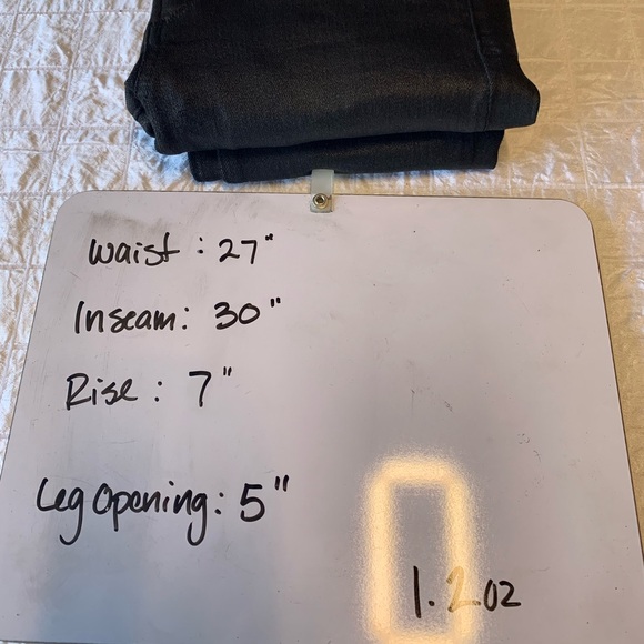 C Of H Los Angeles Womens Black Shiny Jeans Skinny Size 27 - Picture 12 of 12